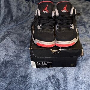 Jordan Kids Black and Red Sneakers